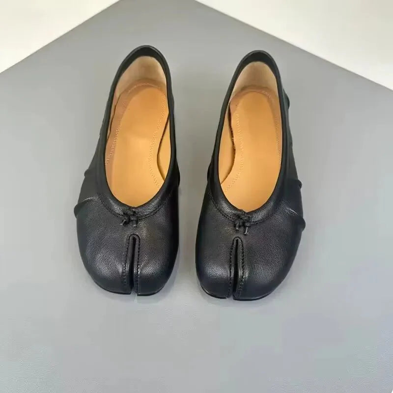 SOERA Bianca Split - Toe Leather Mules - Shoes - Black 35