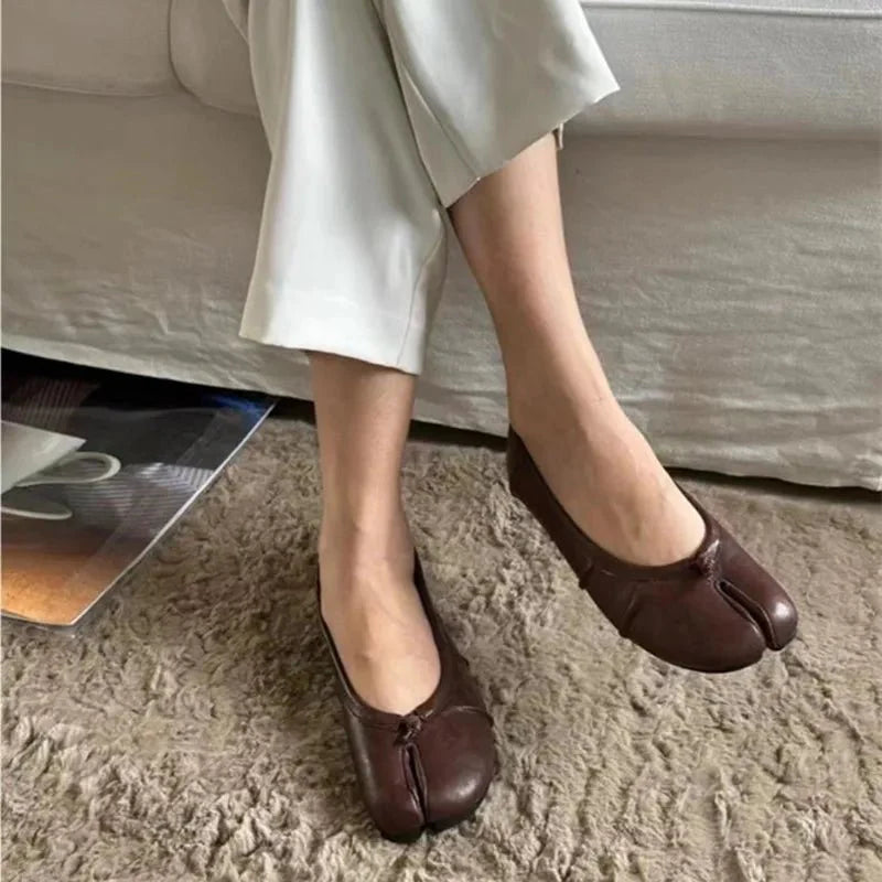 SOERA Bianca Split - Toe Leather Mules - Shoes - Brown 36