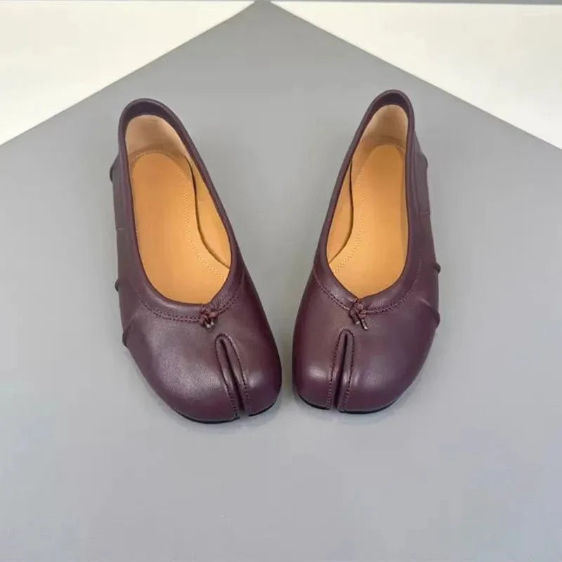 SOERA Bianca Split - Toe Leather Mules - Shoes - Wine 36